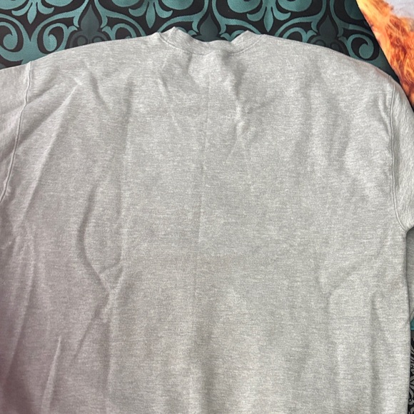 NEW sweatshirt Gildan Gray Crew Neck Sweater Blue Michigan Print, never worn - Picture 5 of 5